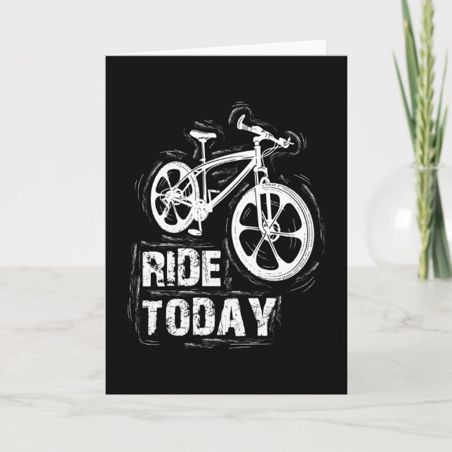 Biking Bicycle Bike Cycling MTB Gift Idea Kort (Framsida)