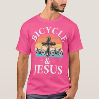Biking Bike Bicycle och Jesus Christian Christian T Shirt
