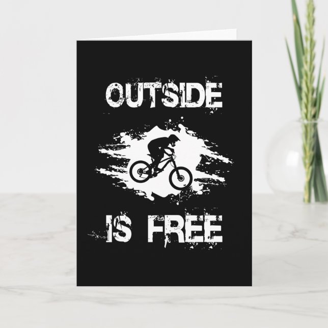 Biking Bike MTB Cycling Bicycle Gift Idea Kort (Framsida)