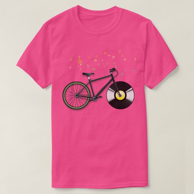 Biking CD Music Bicycle T Shirt (Design framsida)