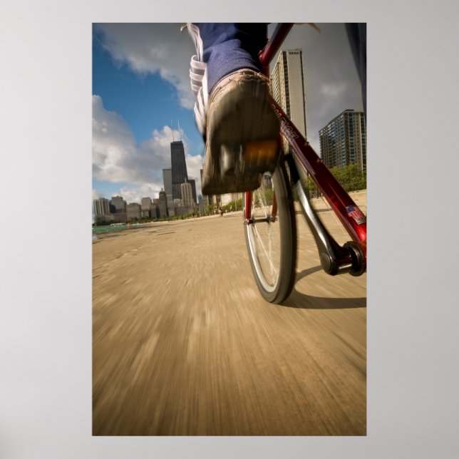 Biking Chicago's Lakefront Poster (Framsidan)