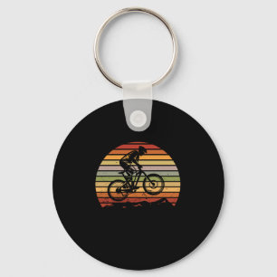Biking Cycling Gift med Cyclist Retro Vintage Moun Nyckelring