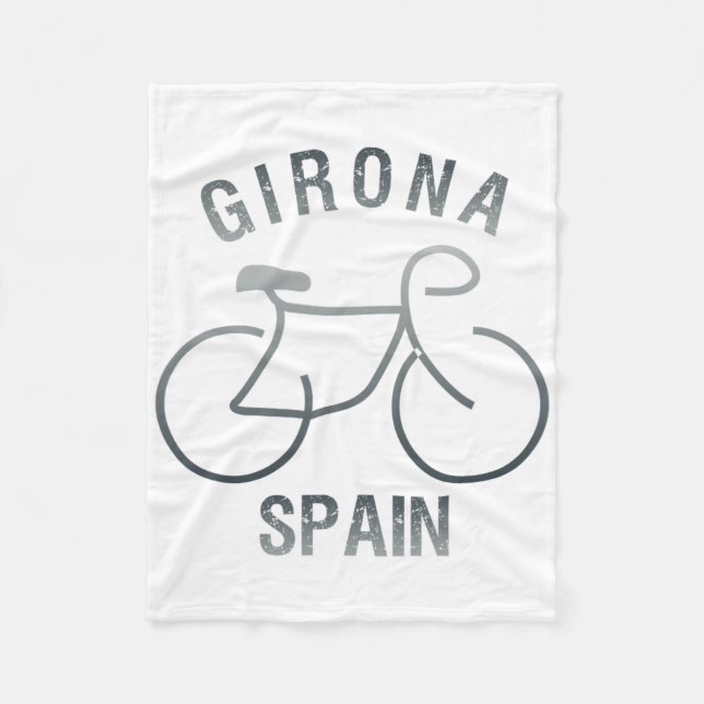 Biking Girona Spain Graphic  Fleecefilt (Framsidan)