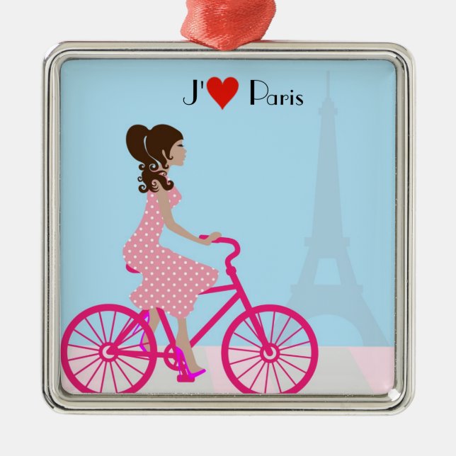 Biking in Paris Ornament (Framsidan)