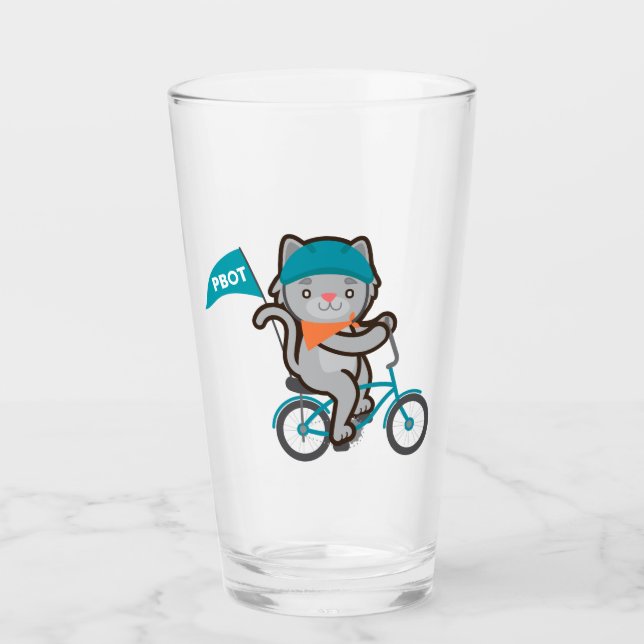Biking Kattunge Tumbler Glaskopp (Framsida)