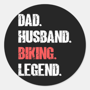 Biking Legend Funny Cycling Bicycle pappa Make Runt Klistermärke