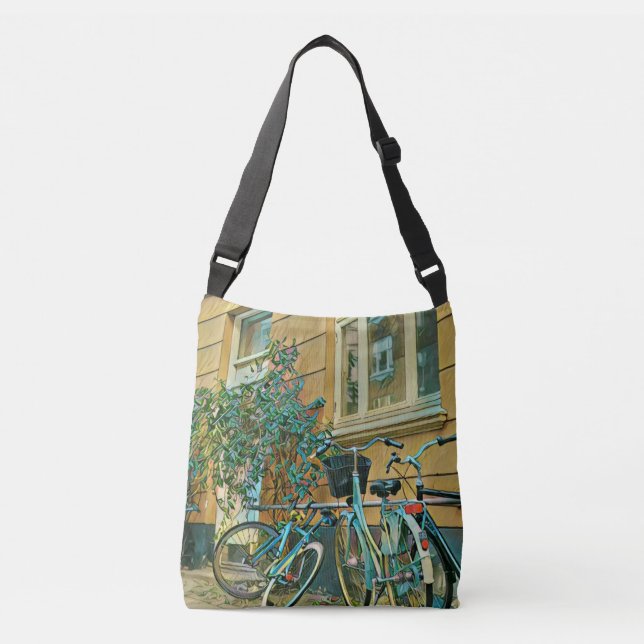 Biking Lover Gift | Cycling Painting Axelväska (Framsida)