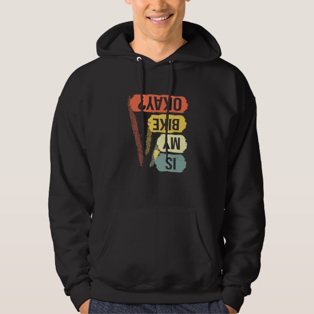 Biking Mtb Kort Mtb handskas med bik från nedförsb Hoodie (Framsida)