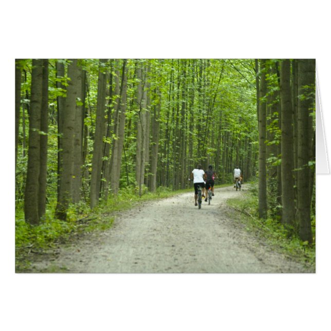 Biking på Ohiopyle State Park Hälsningskort (Framsidan Horizontal)