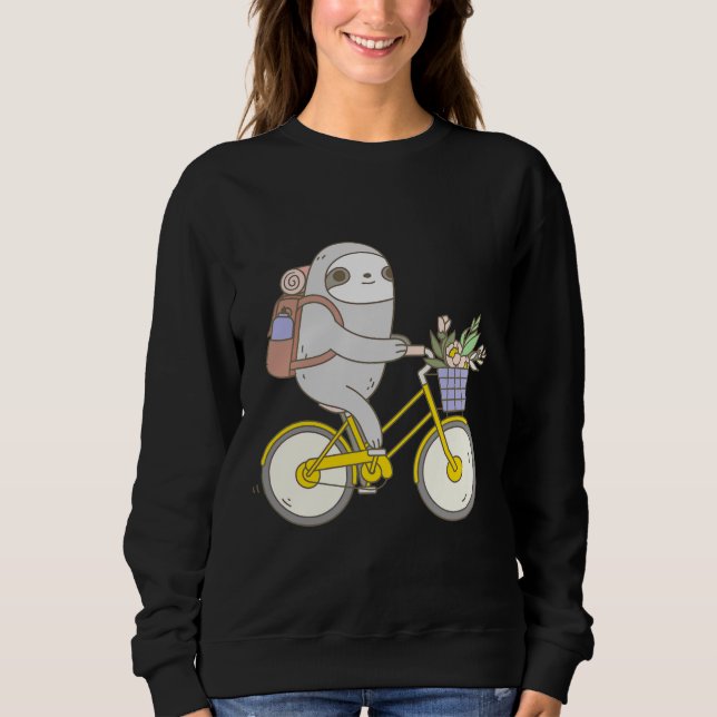 Biking Sloth T Shirt (Framsida)