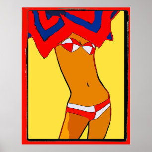 Bikini-Abstrakt Poster