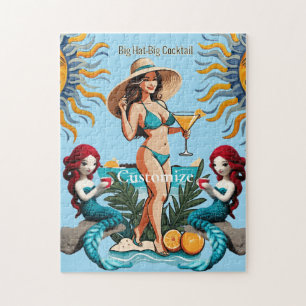 Bikini Babe Big Hat- Big Cocktail Thunder_Cove Pussel