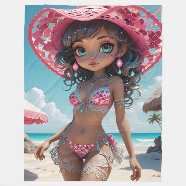 Bikini Babe Fleece Blanket (Framsidan)