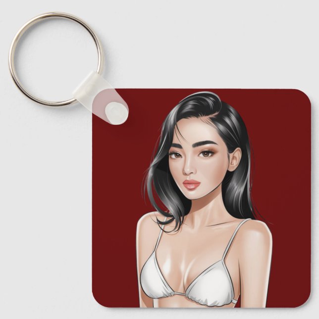 Bikini Babe Keychain Nyckelring (Framsida)