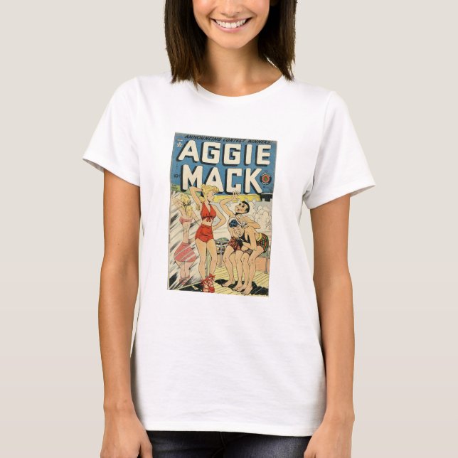 Bikini - Beach - Aggie Mack - Retro Children, Teck T Shirt (Framsida)