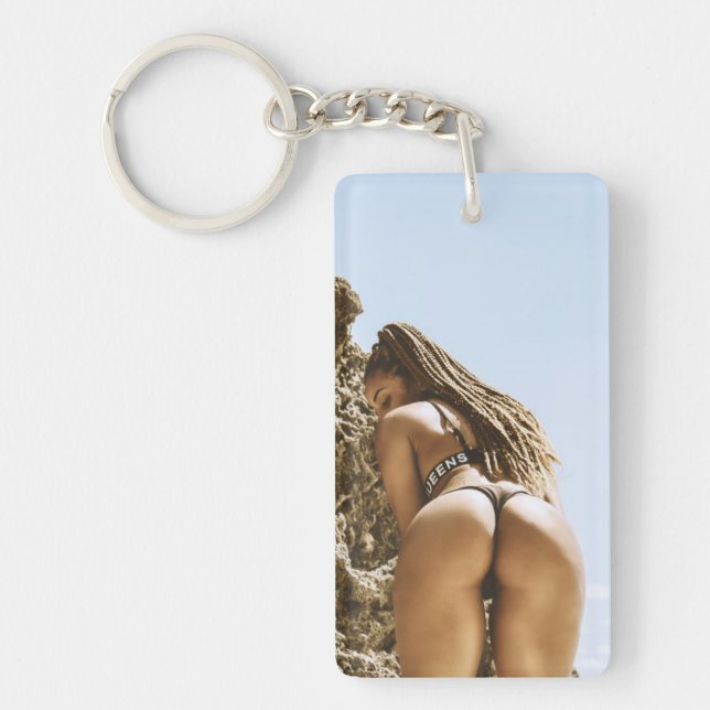 Bikini Beach Babe Photo Key Chain (Framsidan)