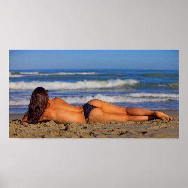 BIKINI BEACH GIRL G-STRING KOSTYM POSTER (Framsidan)