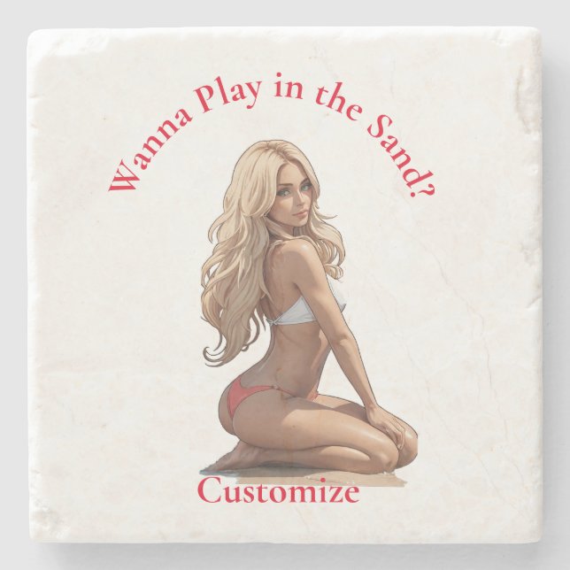 Bikini Beach Girl Thunder_Cove Stenunderlägg (Framsidan)