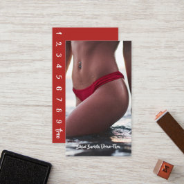 Bikini Belly Barista Coffee Drive-Thru Lojalitetskort