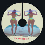 Bikini Booty Beach Girl Thunder_Cove Julgransmatta Borstad Polyester<br><div class="desc">Beach Girl,  Curvacous Bikini Booty Beach Girl,  med stor hatt att anpassa sig,  anpassa sig genom att byta till ditt namn</div>