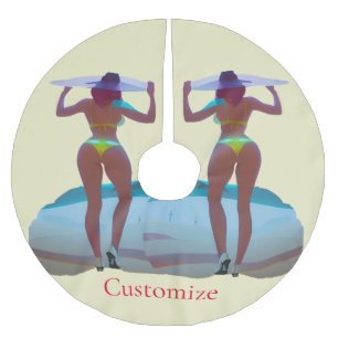 Bikini Booty Beach Girl Thunder_Cove Julgransmatta Borstad Polyester