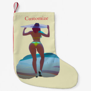 Bikini Booty Beach Girl Thunder_Cove Liten Julstrumpa