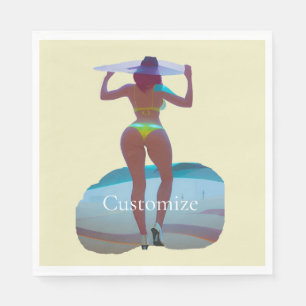 Bikini Booty Beach Girl Thunder_Cove Pappersservett
