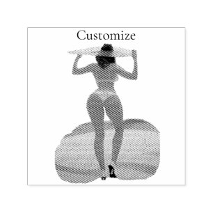 Bikini Booty Beach Girl Thunder_Cove Självfärgande Stämpel