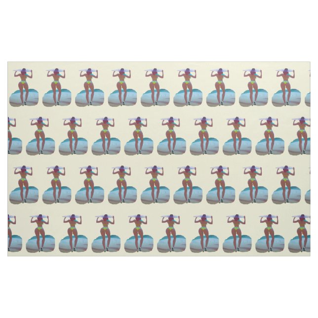 Bikini Booty Beach Girl Thunder_Cove Tyg (Fat Quarter)