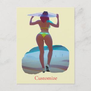 Bikini Booty Beach Girl Thunder_Cove Vykort