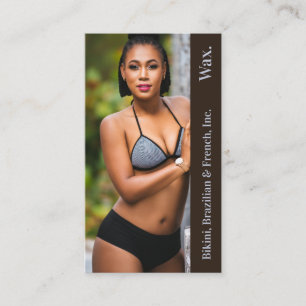 Bikini brasiliansk Fransk Vax Foto Grått Punchcar Lojalitetskort