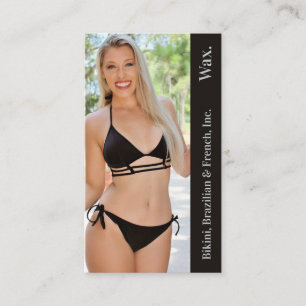 Bikini Brazilian Fransk Vax Photo Black Punchcard Lojalitetskort