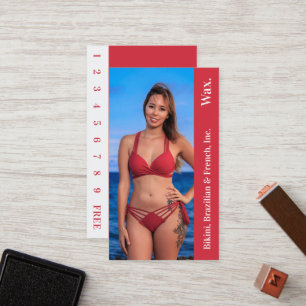 Bikini Brazilien Fransk Vax-fotoförmånskort Lojalitetskort