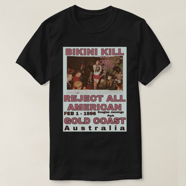 Bikini Döda avvisa alla amerikanska Guld Kusten Po T Shirt (Design framsida)