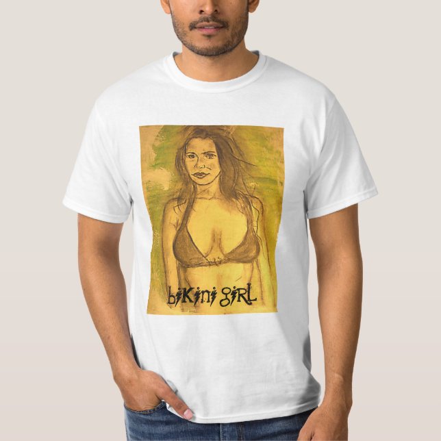 bikini-flicka tee shirt (Framsida)