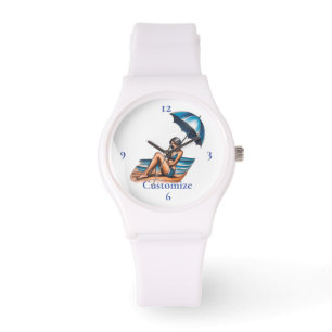 Bikini Girl Beach Napping Thunder_Cove Armbandsur
