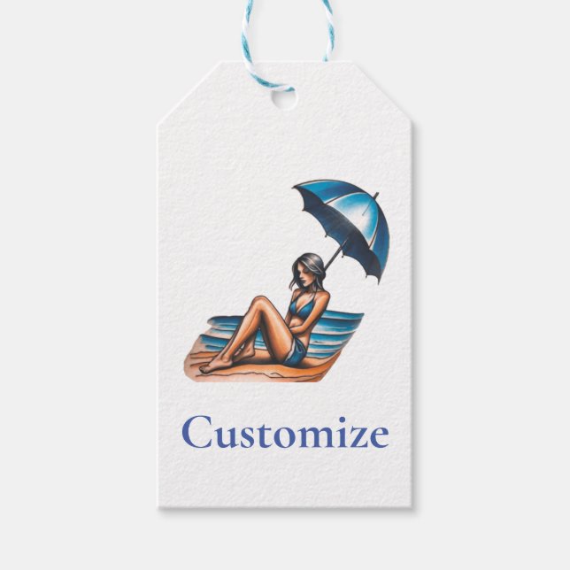 Bikini Girl Beach Napping Thunder_Cove Presentetikett (Framsidan)