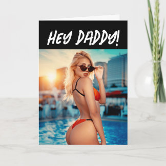 BIKINI GIRL FUNNY BIRTHDAY GREETING CARD HELGKORT