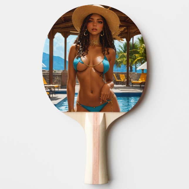 BIKINI GIRL HETT PONG PADDLE PINGISRACKET (Framsidan)