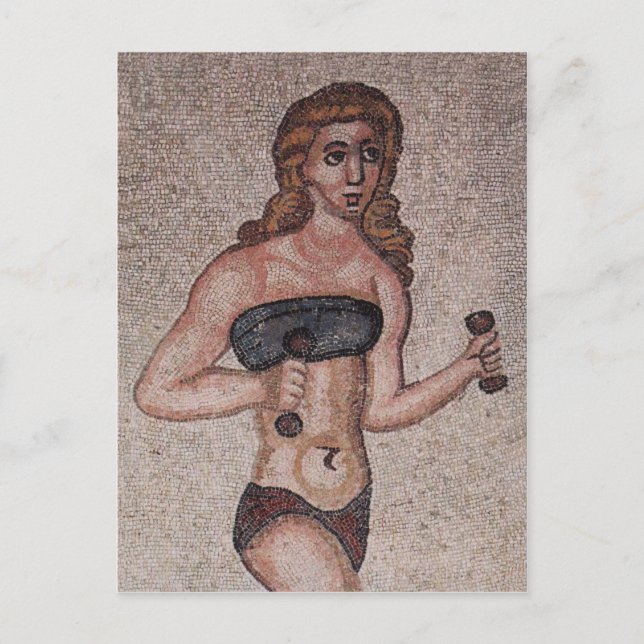 Bikini Girl Mosaic - Lyktvikt - Roman Vykort (Framsida)
