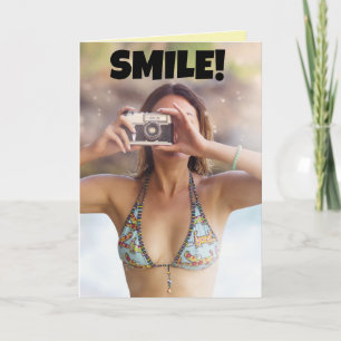 BIKINI GIRL "SMILE"! DET ÄR DIN BIRTHDAY! KORT