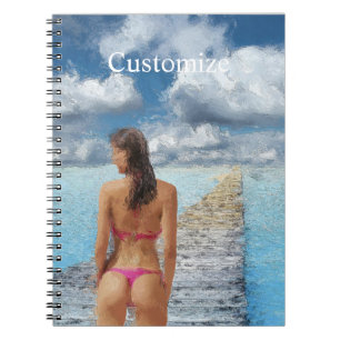 Bikini Girl Thunder_Cove Anteckningsbok