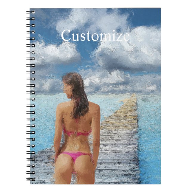 Bikini Girl Thunder_Cove Anteckningsbok (Framsidan)