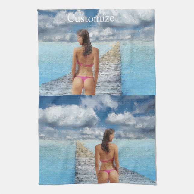 Bikini Girl Thunder_Cove Kökshandduk (Vertikal)