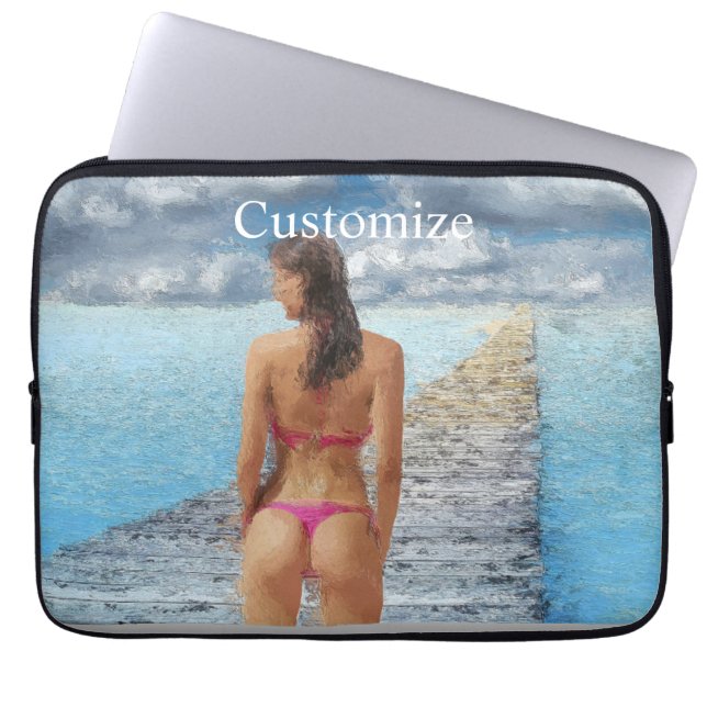 Bikini Girl Thunder_Cove Laptop Fodral (Framsidan)