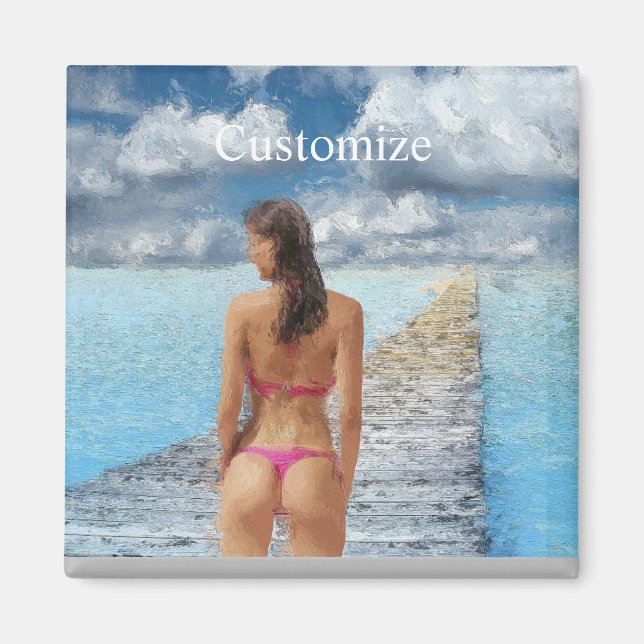 Bikini Girl Thunder_Cove Magnet (Framsidan)