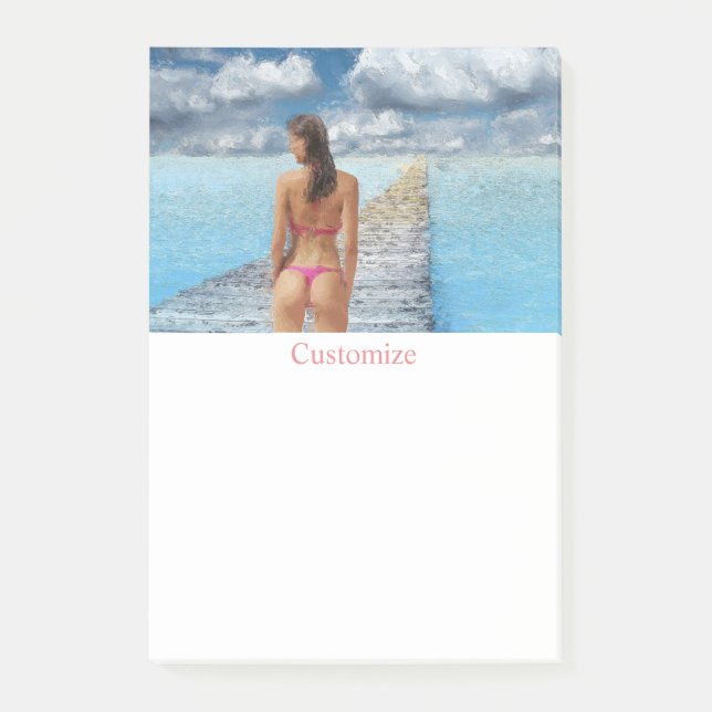 Bikini Girl Thunder_Cove Post-it Block (Framsida)