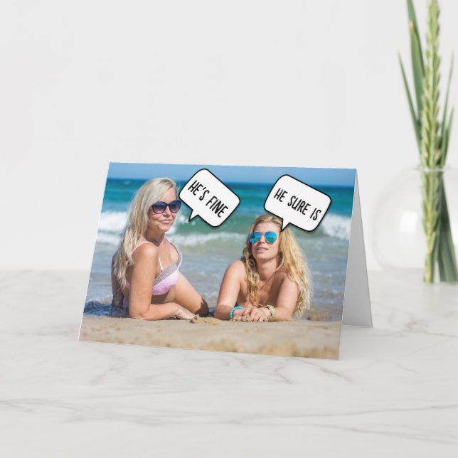 BIKINI GIRLS KOMPLETTERANDE ROLIGT-KORT FÖR HIM HELGKORT (Framsida)