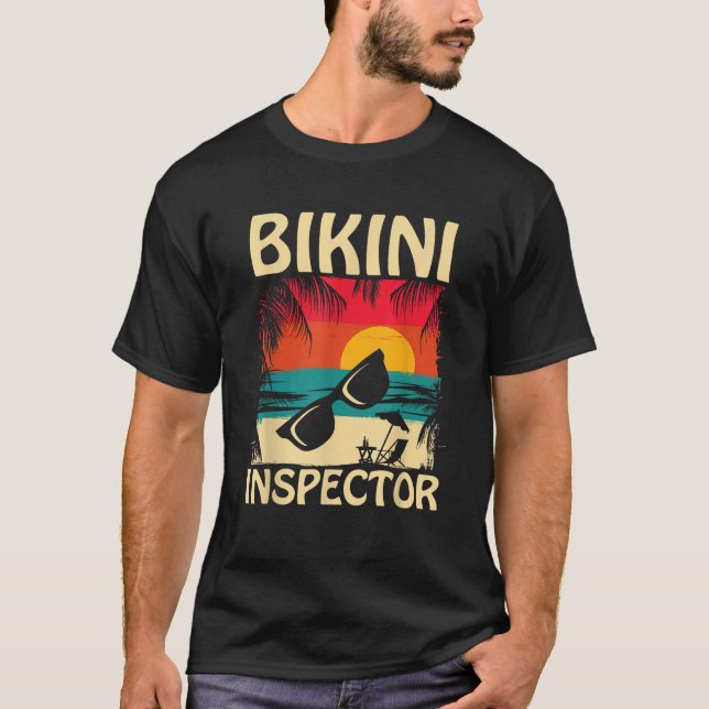 Bikini-inspektör Manar Boys Funny Beach-sommarkvot T Shirt (Framsida)