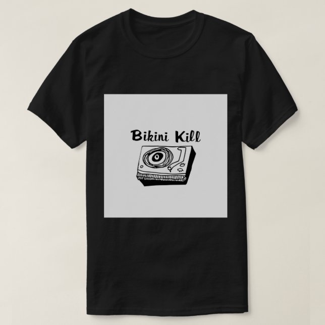 Bikini Kill Logo - Black Pin T Shirt (Design framsida)
